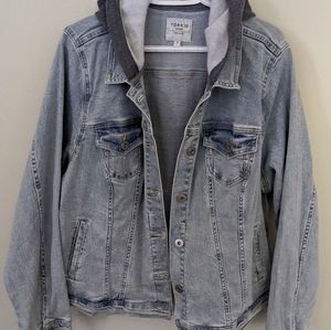 Denim jacket with hood